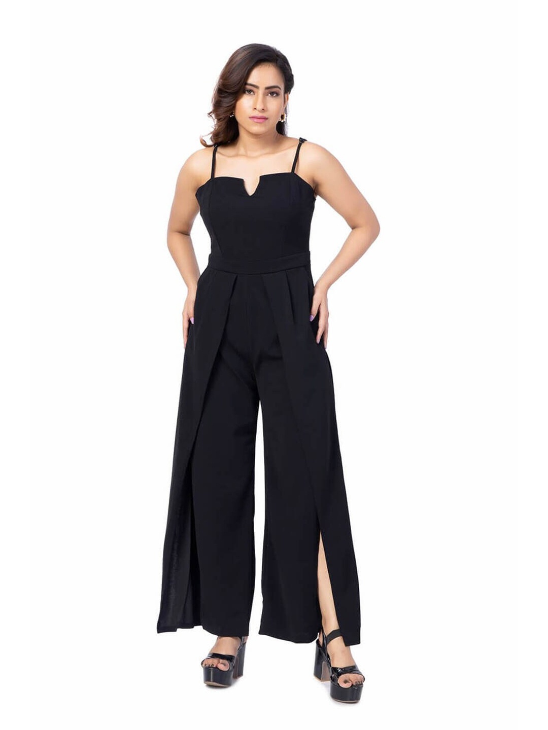 

FancyPants Sleeveless Basic Jumpsuit, Black