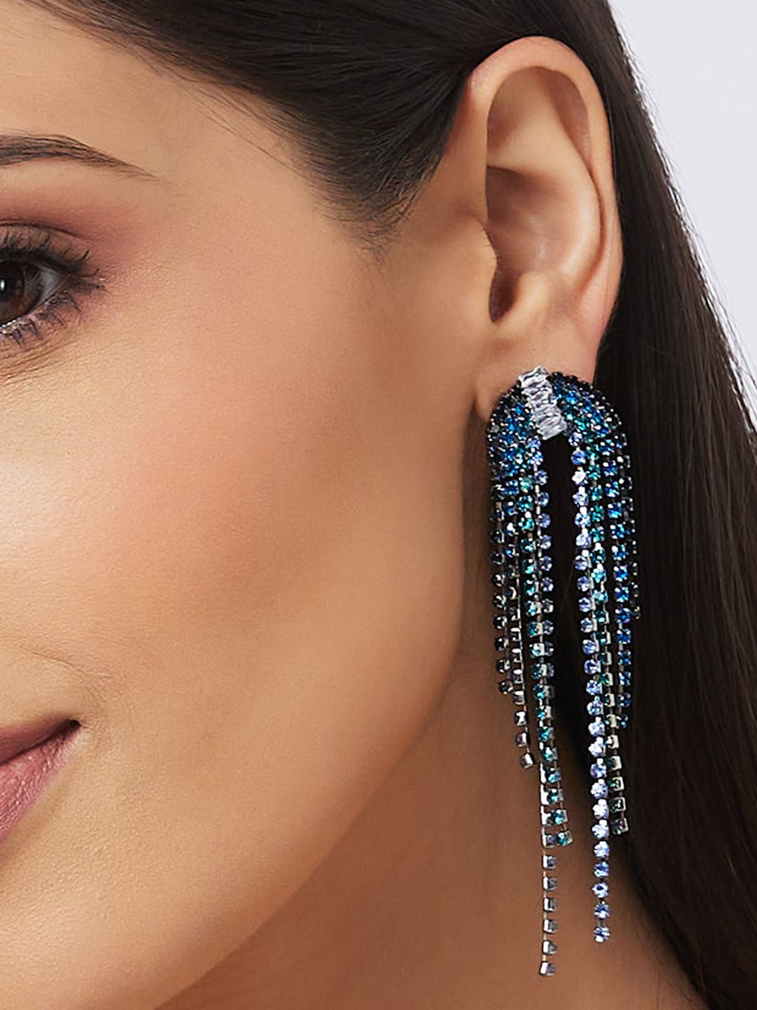 

Globus Gold-Plated Geometric Drop Earrings, Silver