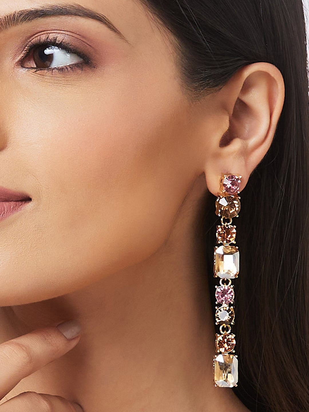 

Globus Champagne Gold-Plated Classic Drop Earrings