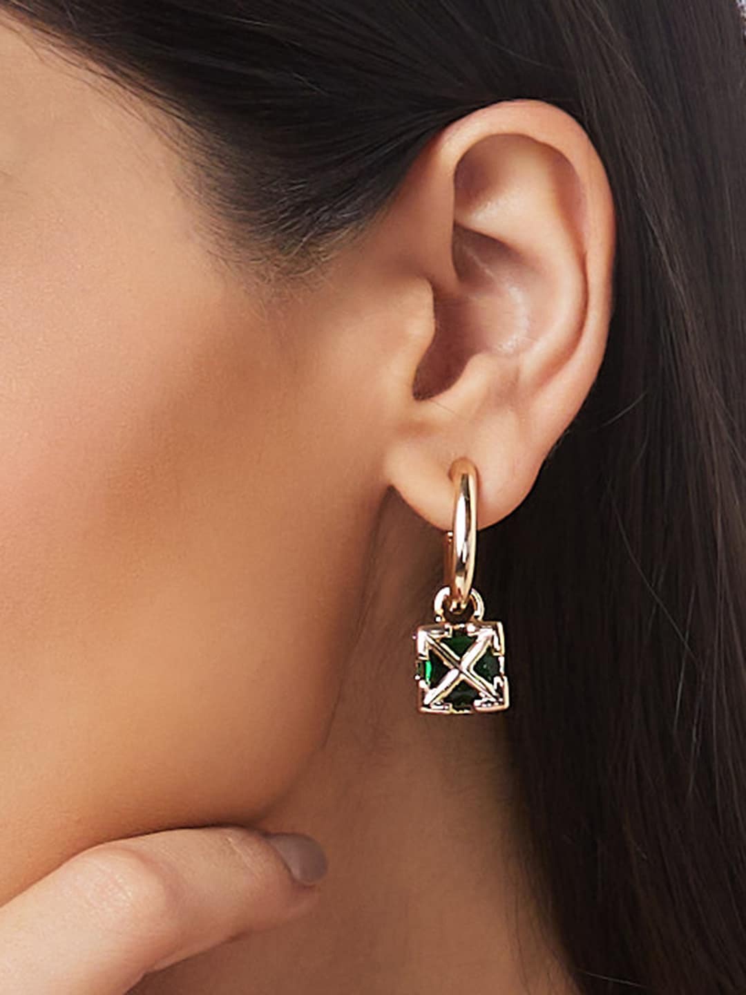 

Globus Gold-Plated Square Drop Earrings