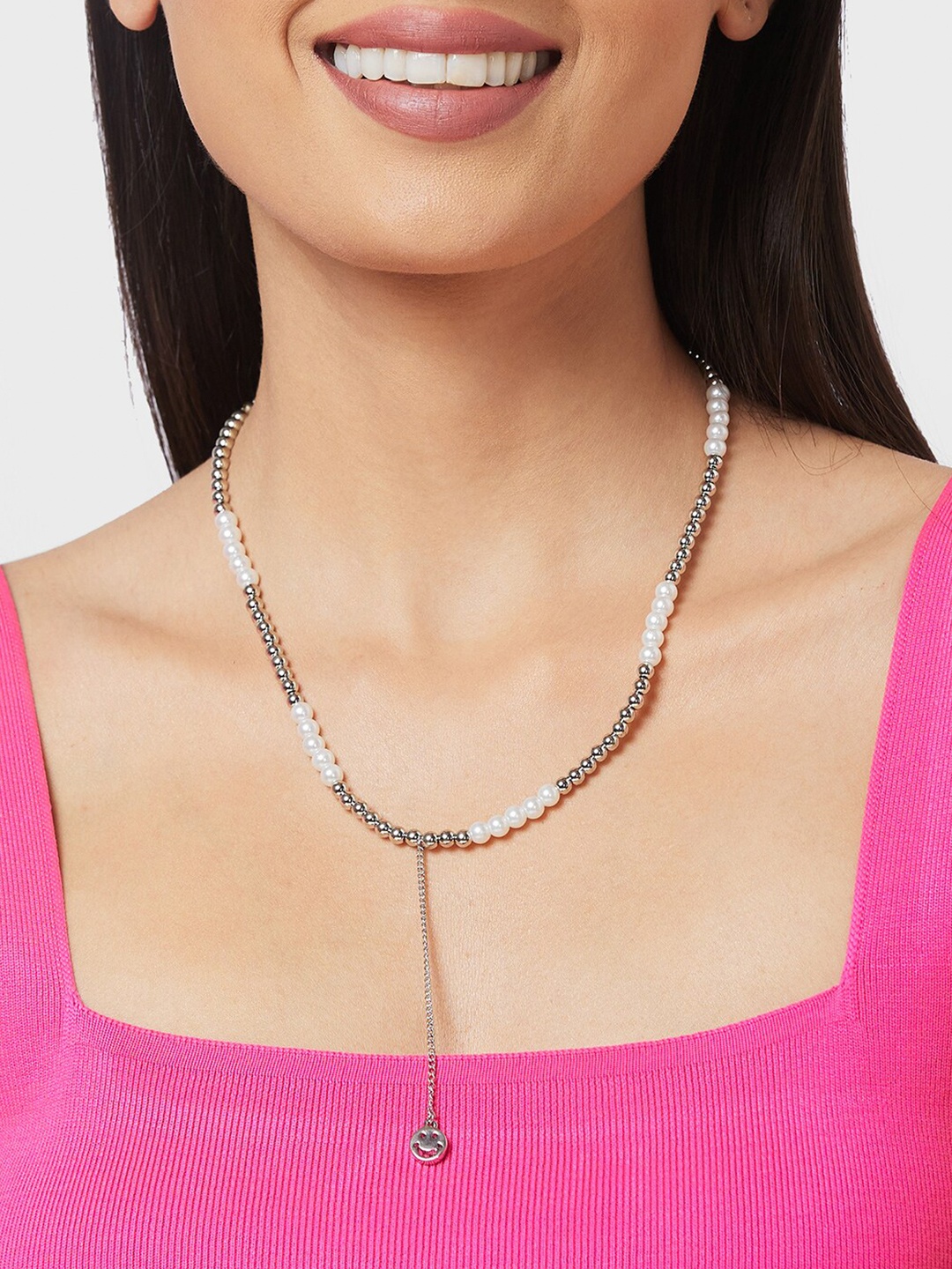 

Globus Silver-Toned Silver-Plated Necklace