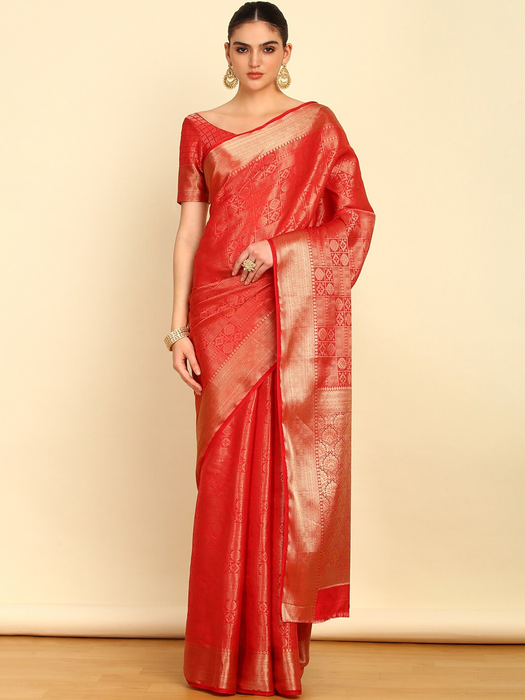 

Soch Woven Design Zari Saree, Red