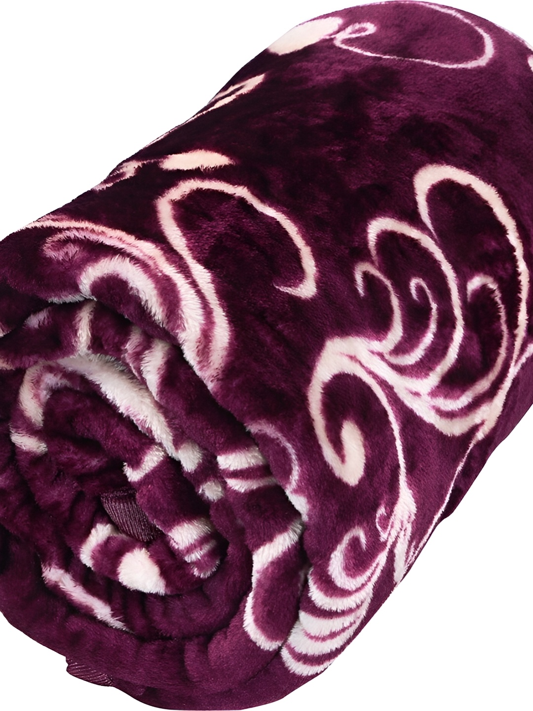 

Comfowell Purple & White Floral Microfiber Heavy Winter 110 GSM Double Bed Blanket
