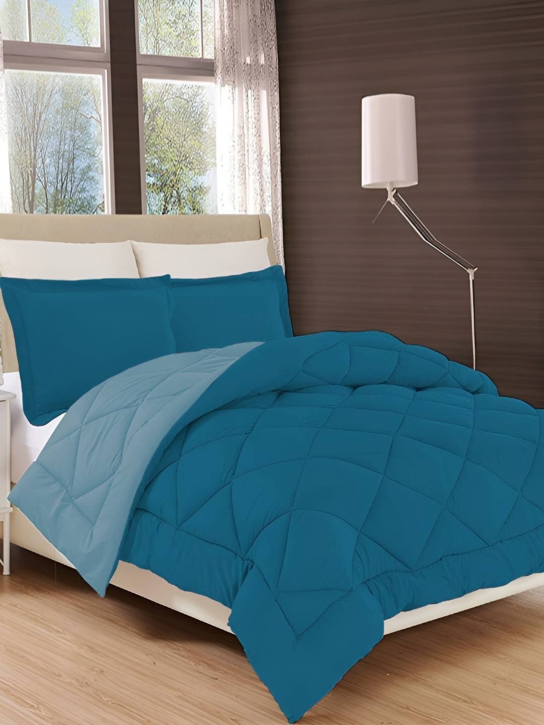 

Comfowell Blue & Turquoise Blue Heavy Winter 233 GSM Double Bed Duvet