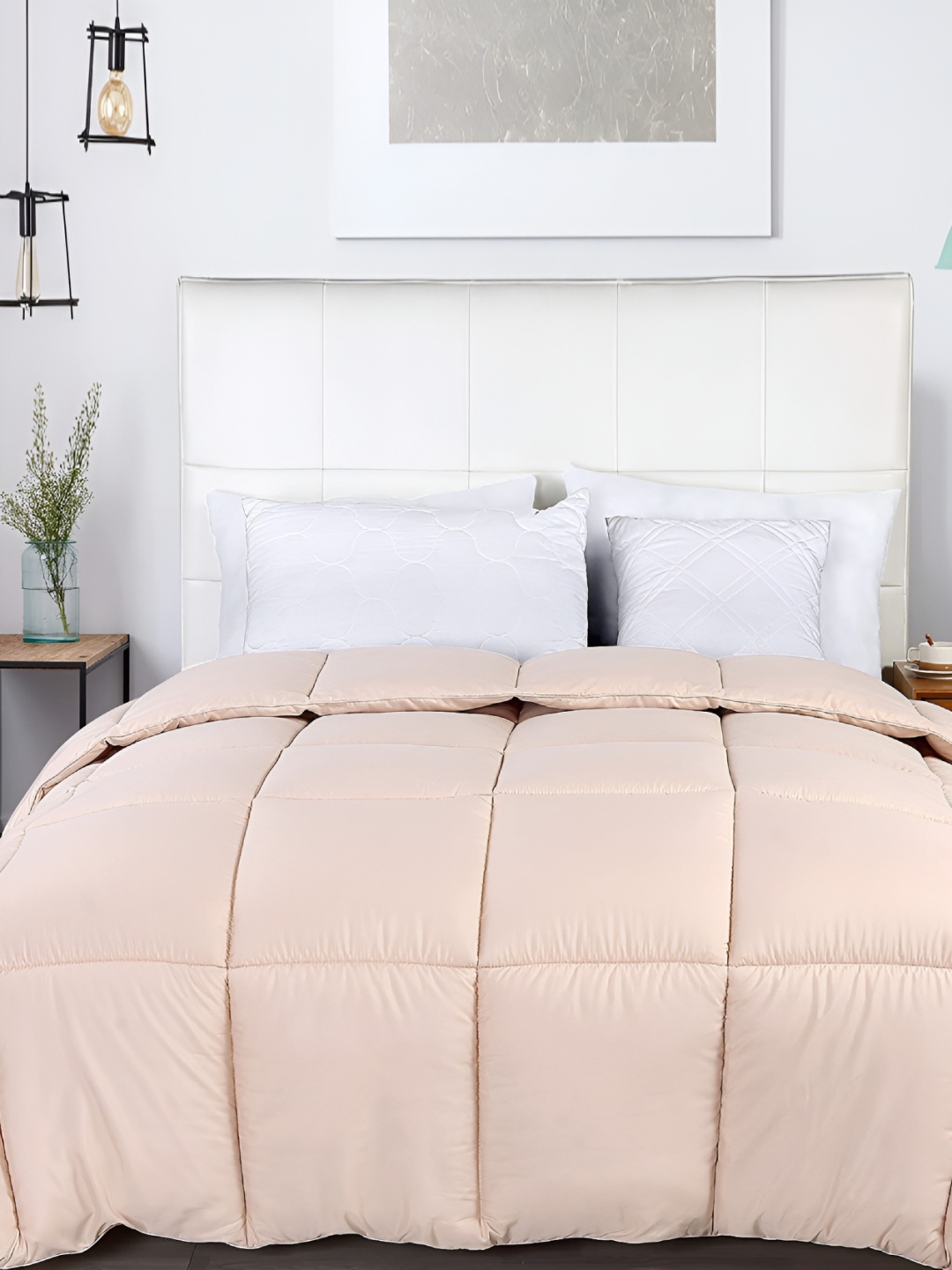 

Comfowell Pink Checked Microfiber Heavy Winter 233 GSM Single Bed Comforter