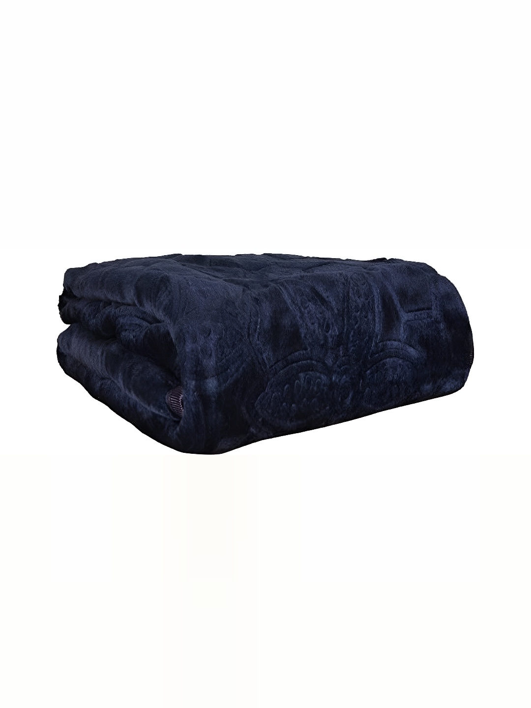 

Comfowell Navy Blue Floral AC Room 300 GSM Double Bed Blanket