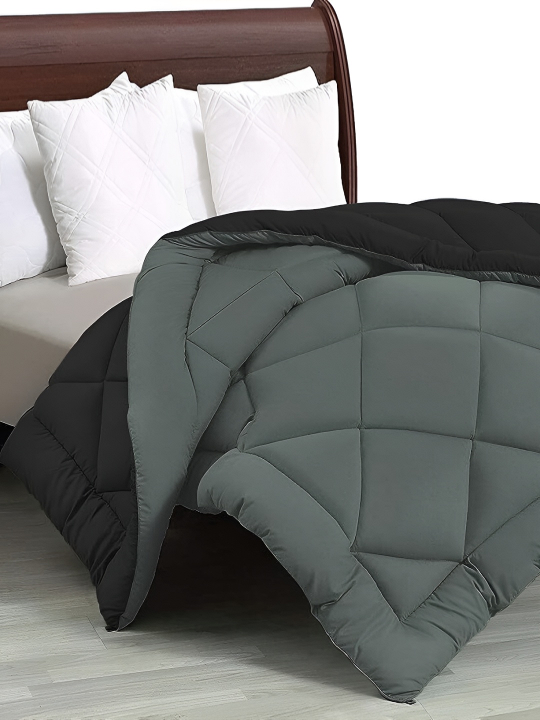 

Comfowell Black & Grey Microfiber Heavy Winter 233 GSM Double Bed Comforter