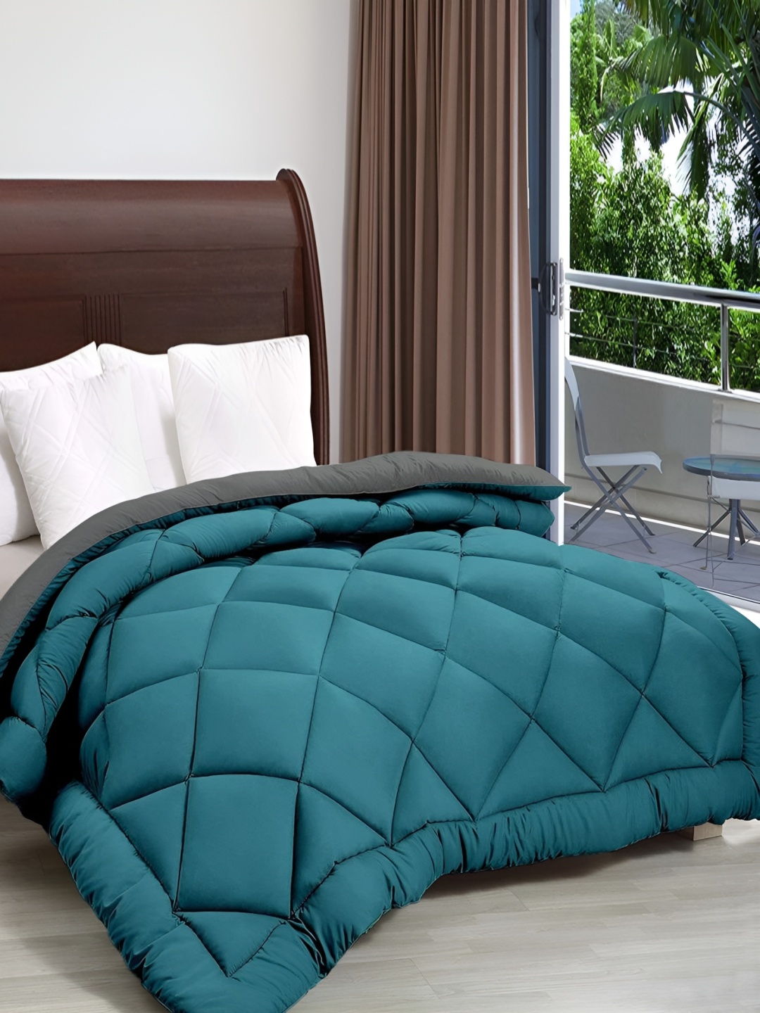 

Comfowell Blue & Grey Heavy Winter 233 GSM Single Bed Quilt