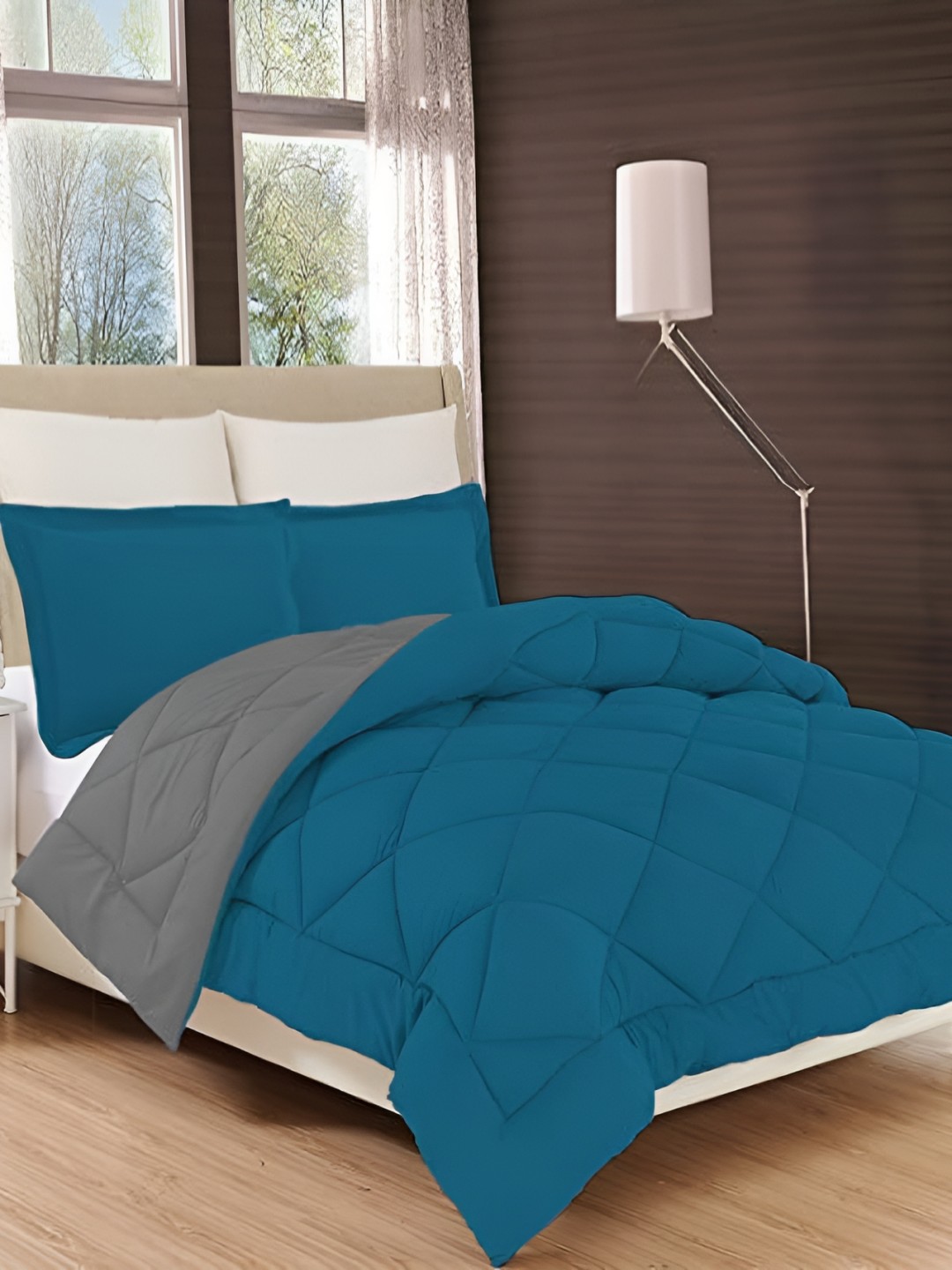 

Comfowell Blue & Grey Heavy Winter 233 GSM Double Bed Comforter