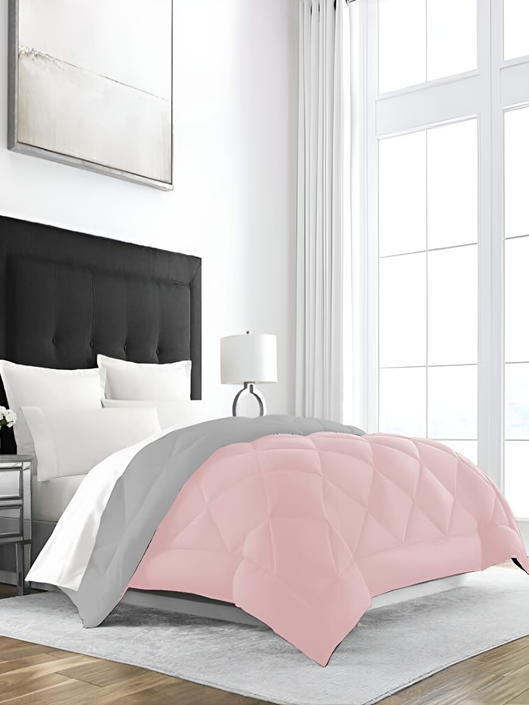 

Comfowell Peach & Grey Heavy Winter 233 GSM Double Bed Comforter