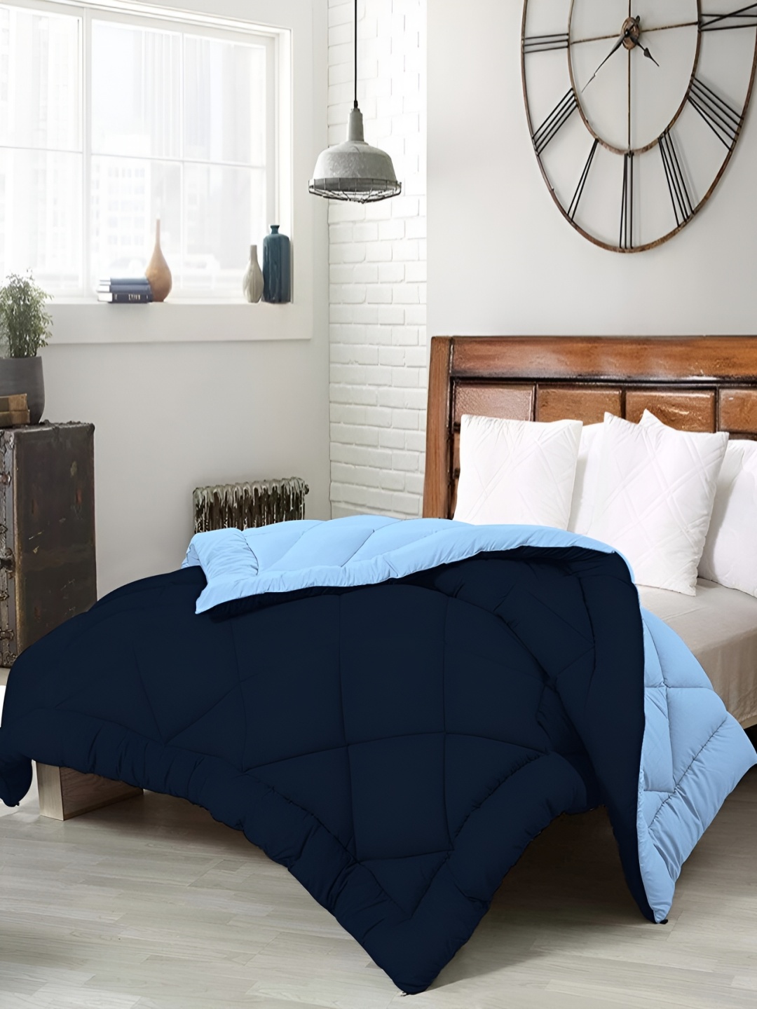 

Comfowell Blue Heavy Winter 233 GSM Single Bed Quilt