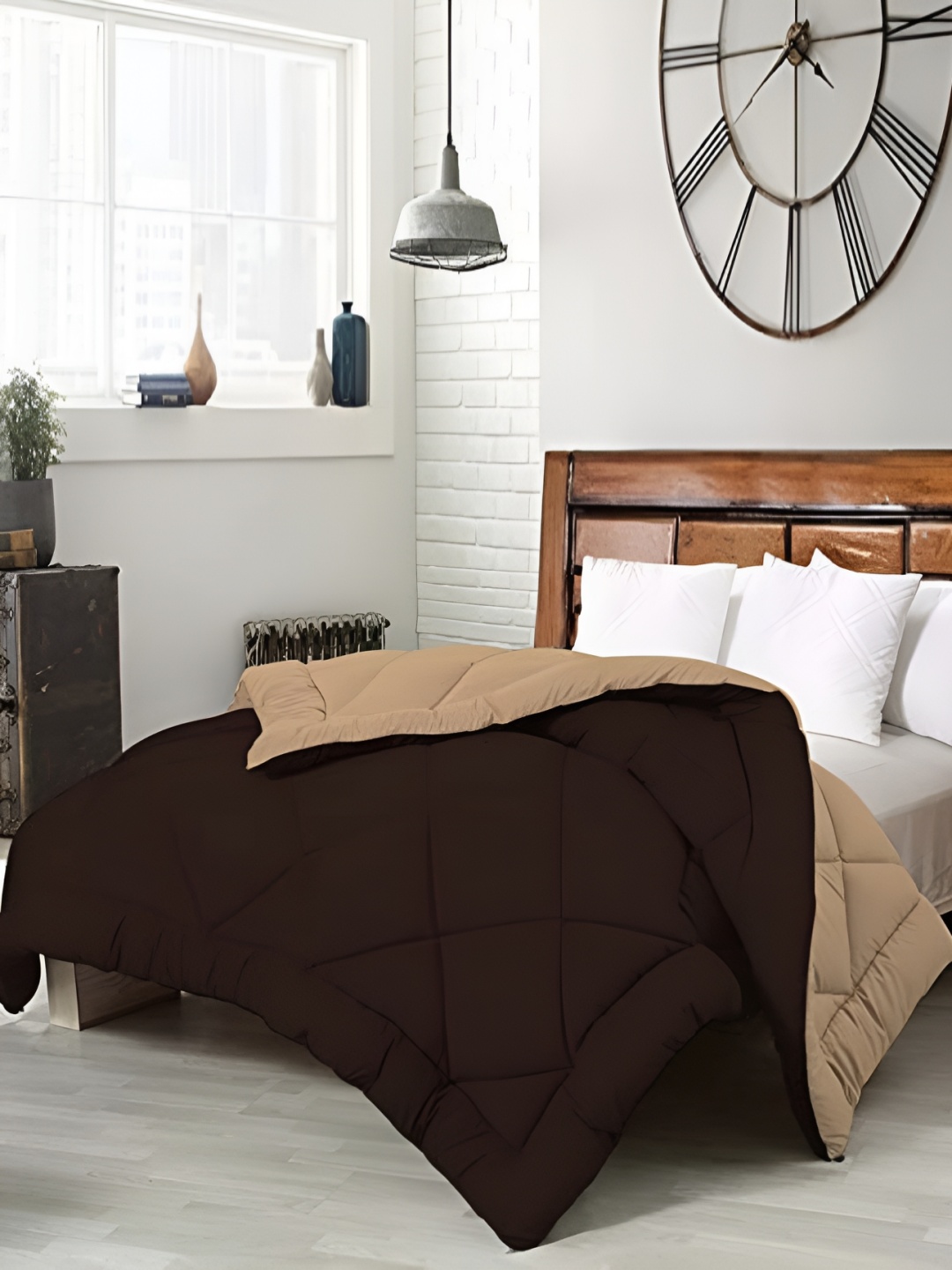 

Comfowell Beige & Brown Heavy Winter 233 GSM Double Bed Comforter