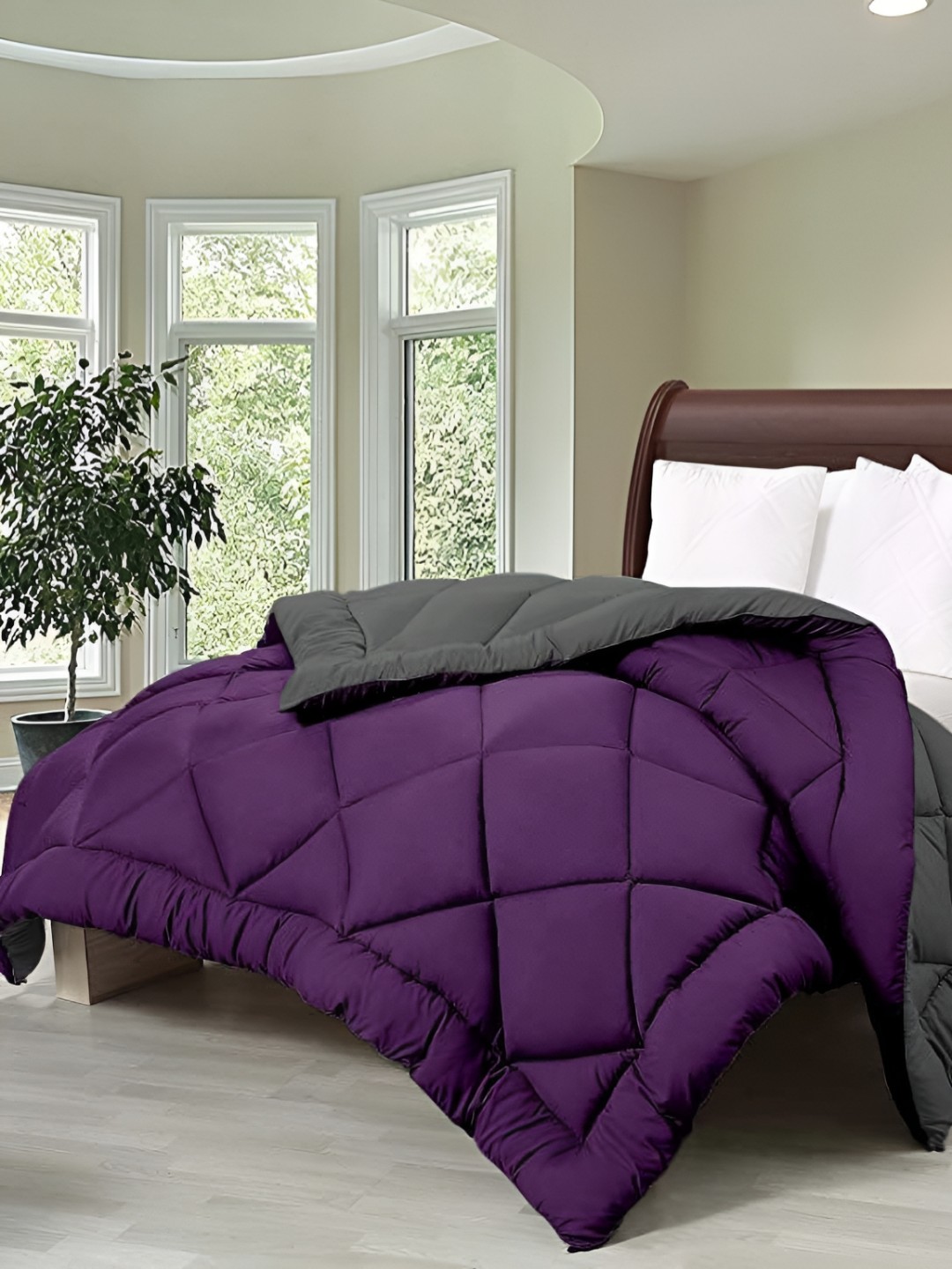 

Comfowell Purple & Grey Heavy Winter 233 GSM Double Bed Comforter