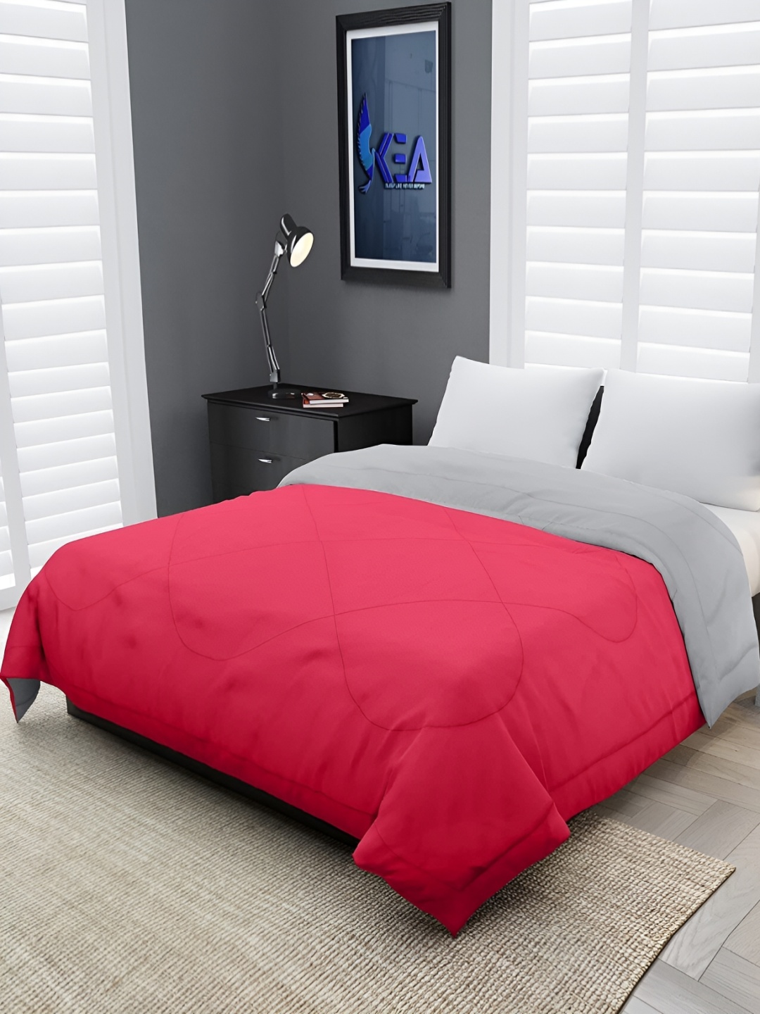 

Comfowell Pink & Grey Heavy Winter 233 GSM Single Bed Comforter