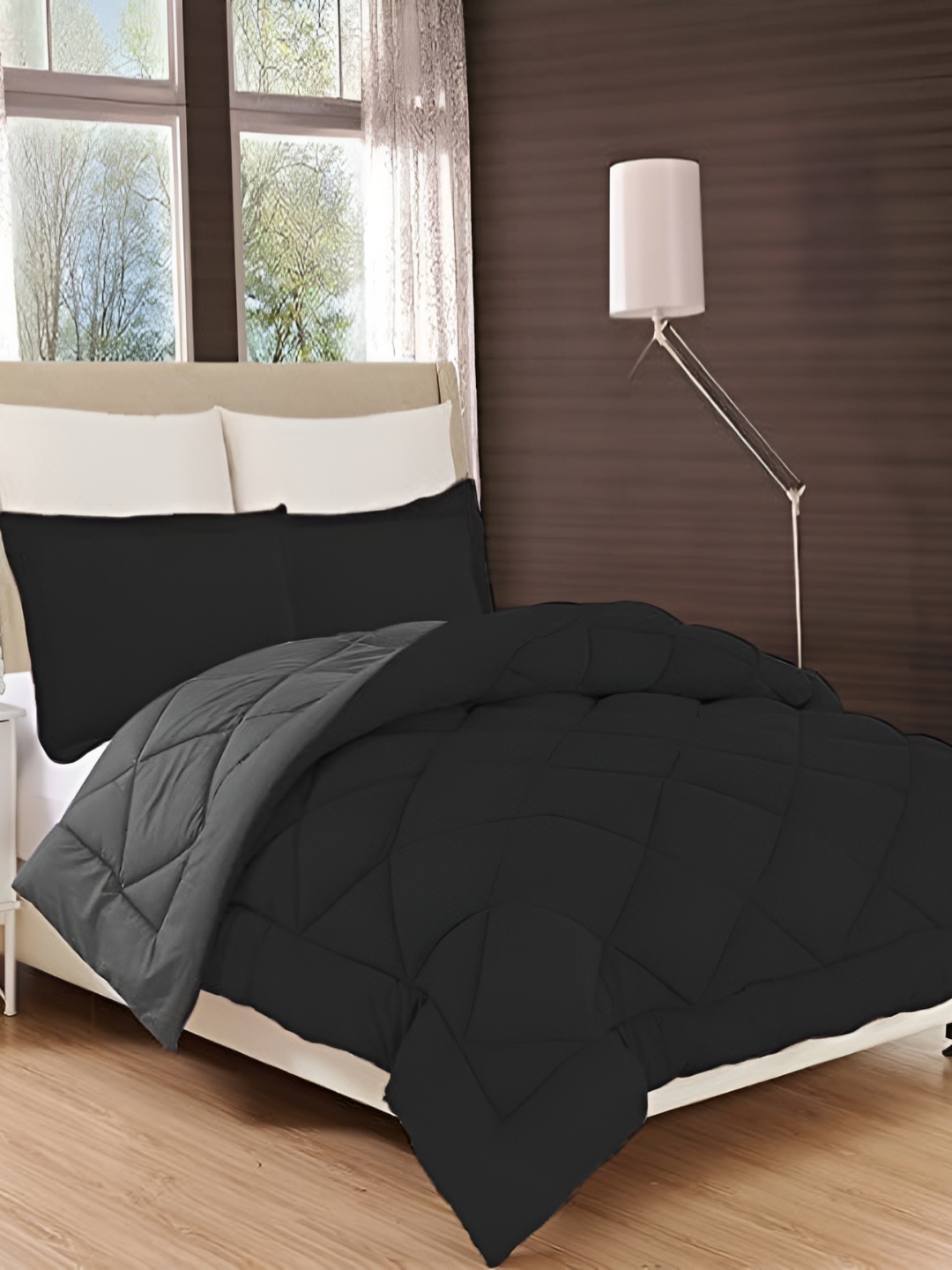 

Comfowell Black & Grey Heavy Winter 233 GSM Double Bed Comforter