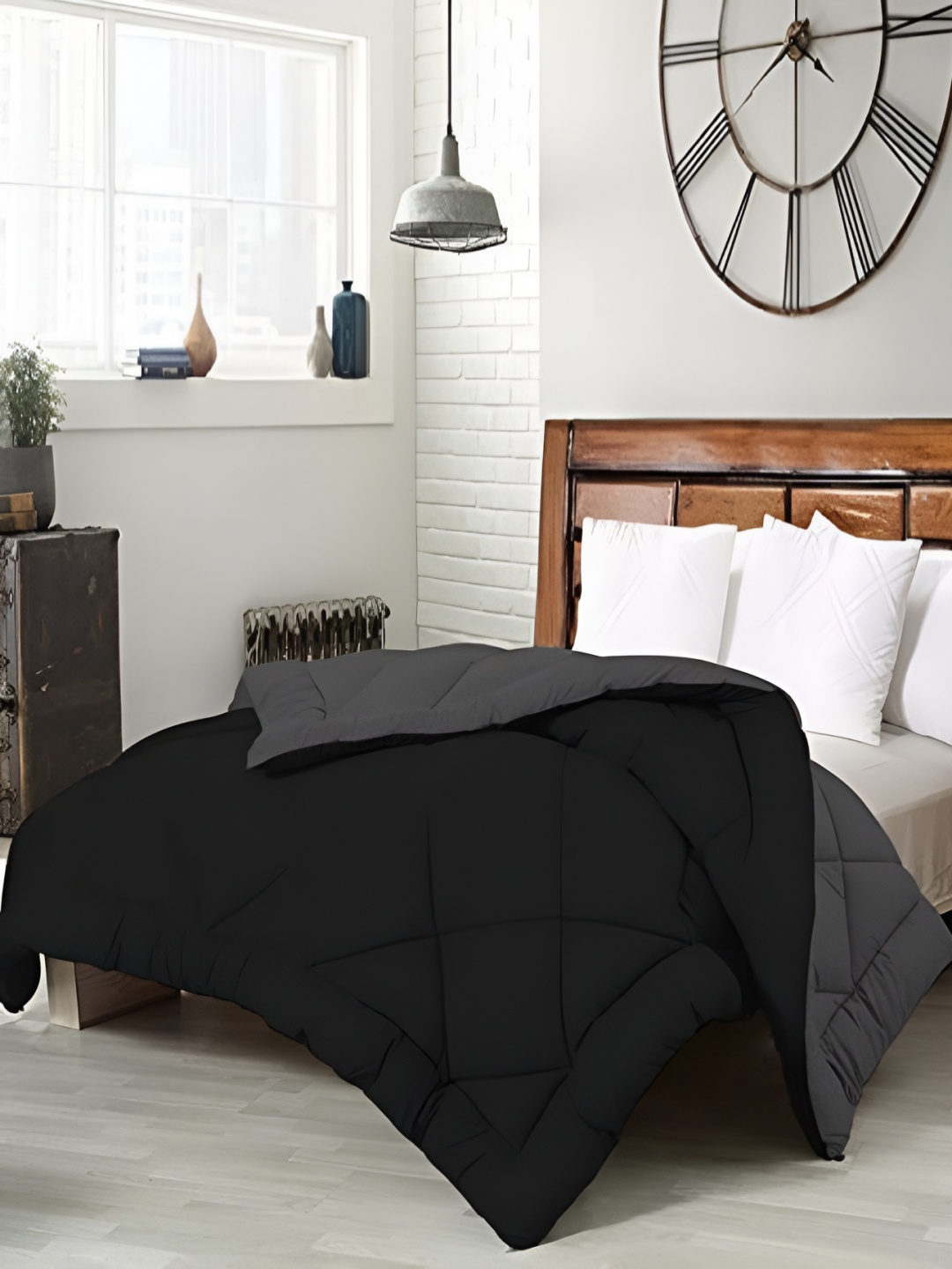 

Comfowell Black & Grey Heavy Winter 233 GSM Double Bed Comforter