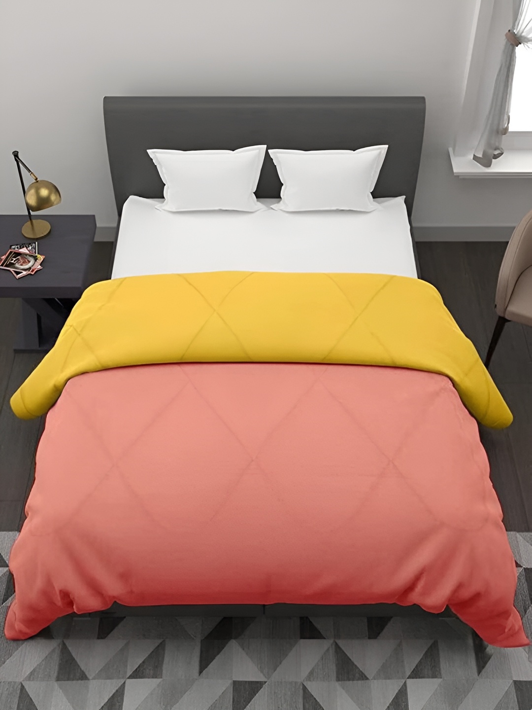 

Comfowell Orange & Yellow Heavy Winter 233 GSM Double Bed Comforter