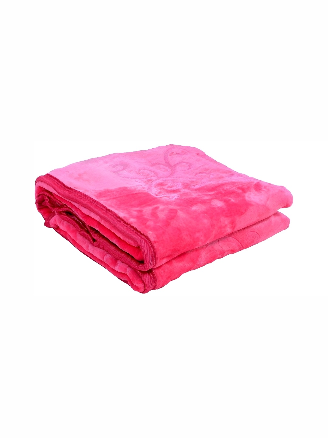 

Comfowell Pink Floral Microfiber Mild Winter 500 GSM Double Bed Blanket