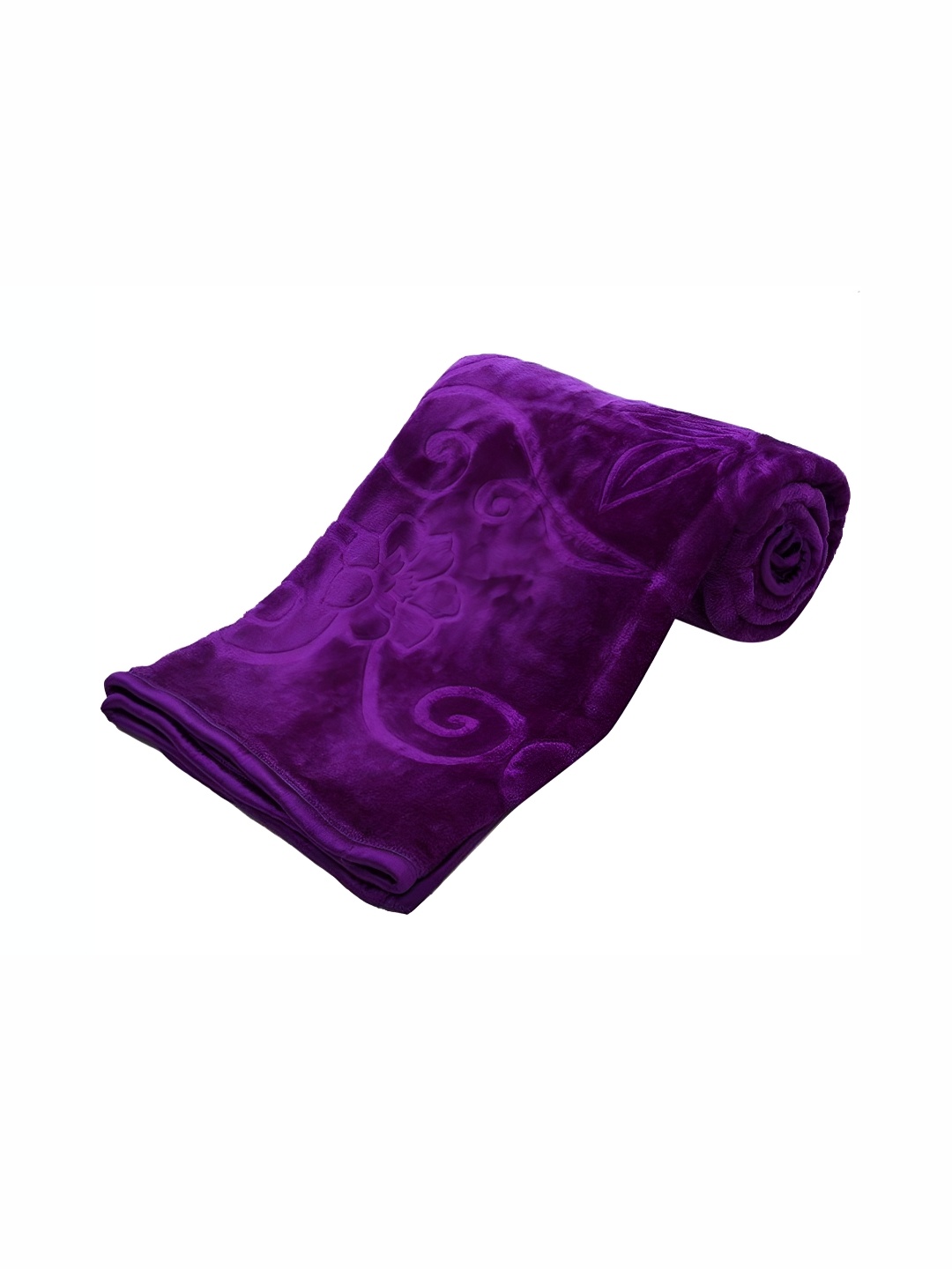 

Comfowell Purple Ethnic Motifs Heavy Winter 300 GSM Double Bed Blanket