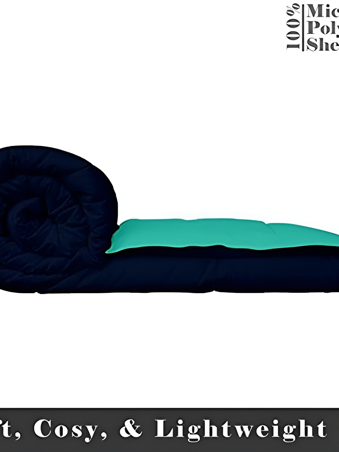 

Comfowell Green & Navy Blue Heavy Winter 233 GSM Single Bed Comforter