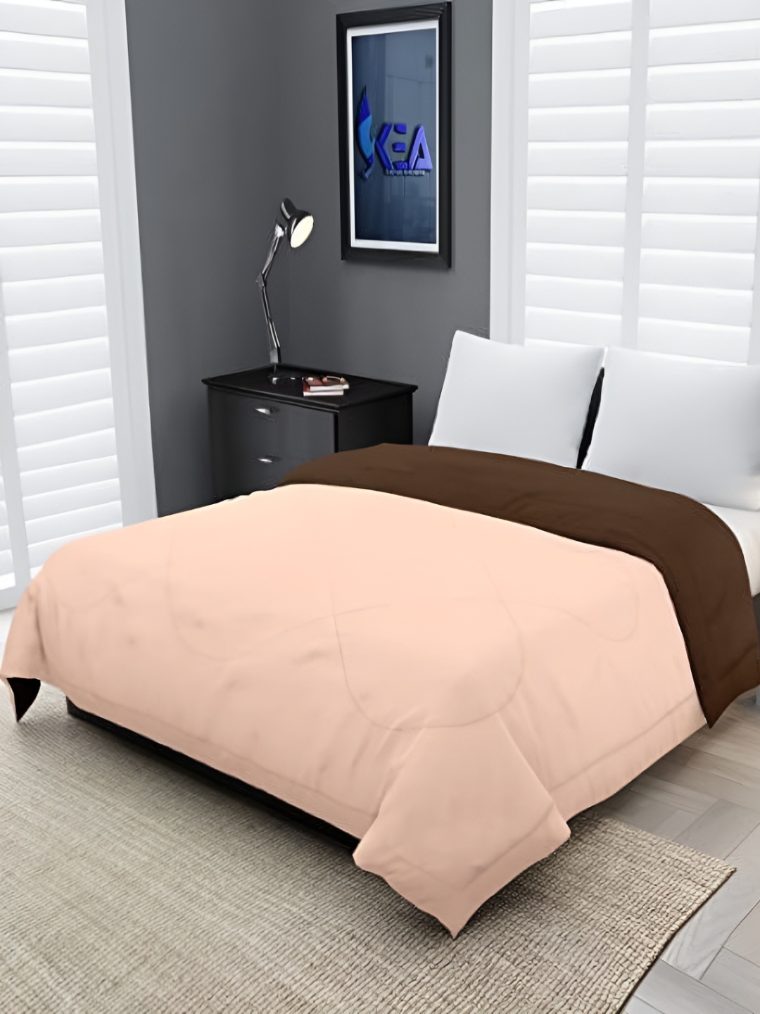 

Comfowell Peach & Brown Heavy Winter 233 GSM Double Bed Comforter