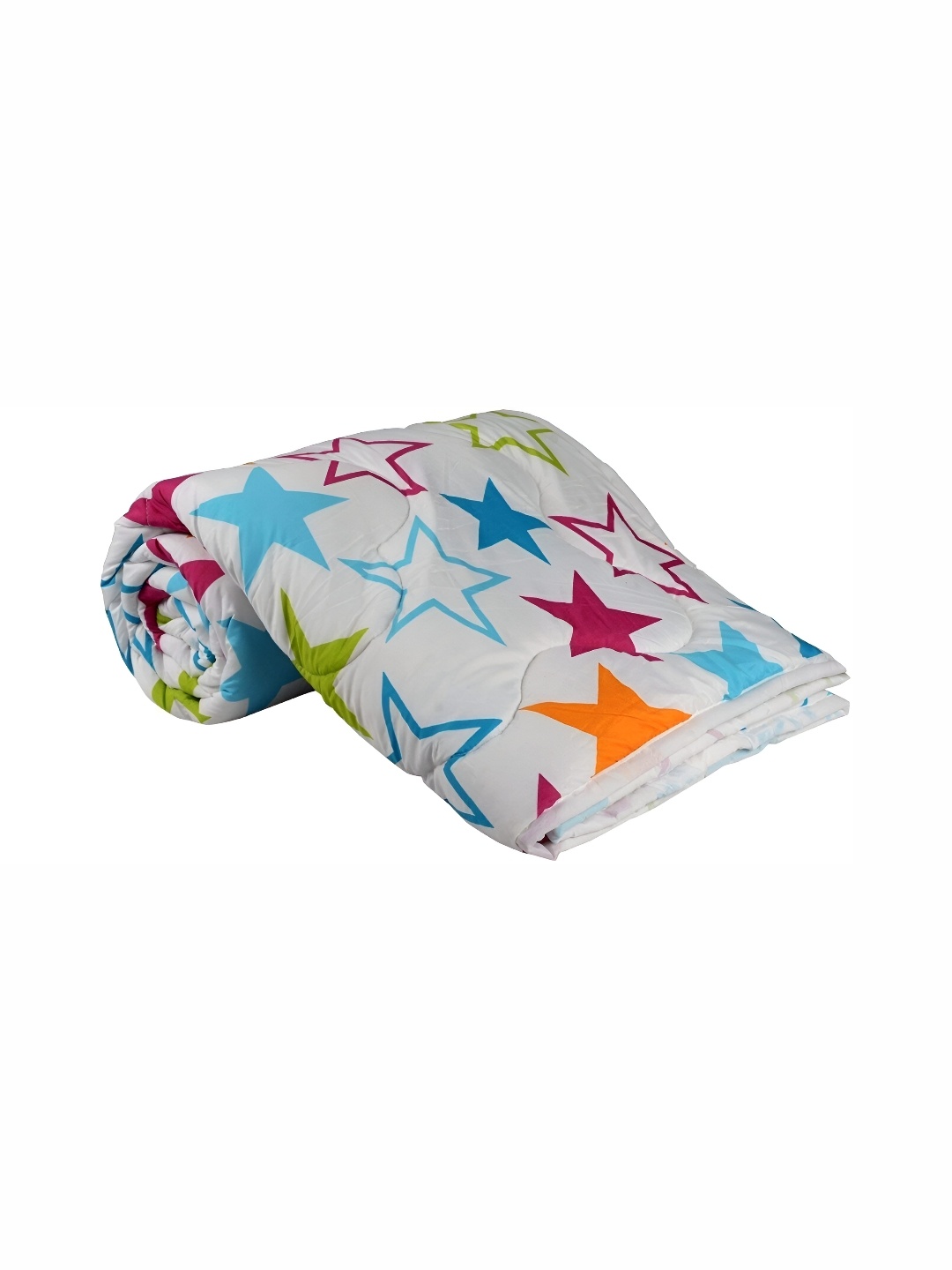 

Comfowell White & Blue Microfiber AC Room 150 GSM Single Bed Dohar