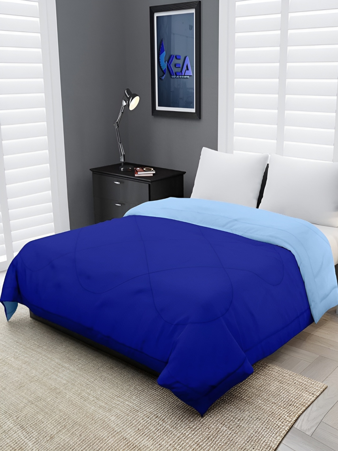

Comfowell Blue Heavy Winter 233 GSM Double Bed Comforter