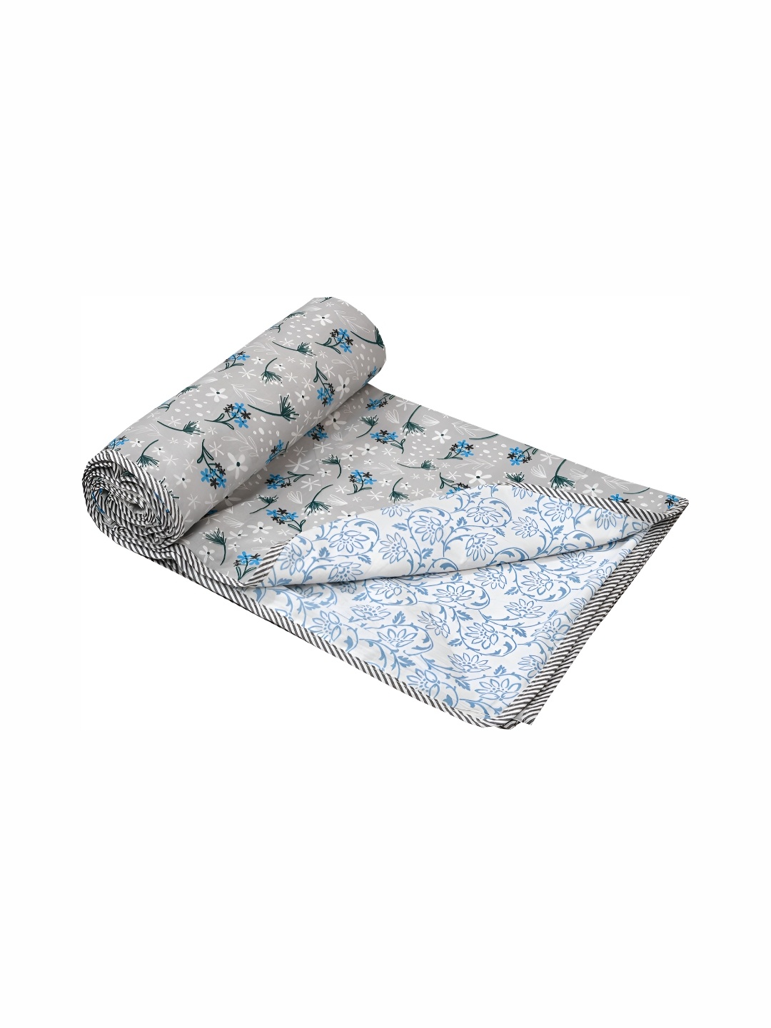 

Comfowell Grey & Blue AC Room 150 GSM Single Bed Dohar