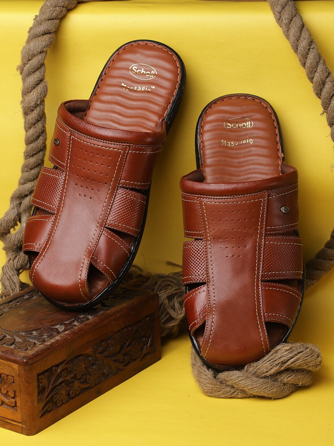 

Scholl Leather Fisherman Sandals, Tan