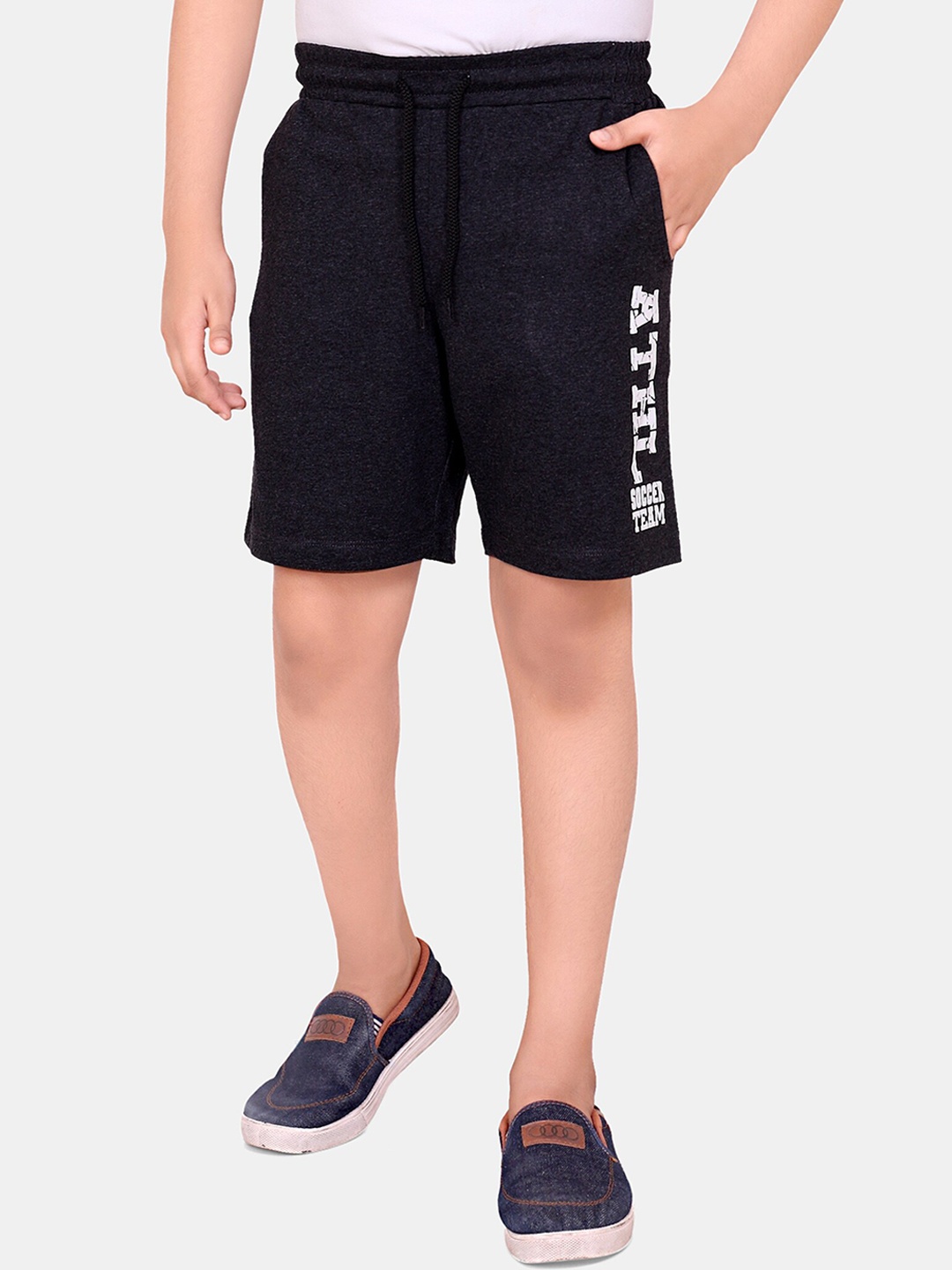 

BAESD Boys Slim Fit Mid-Rise Antimicrobial Pure Cotton Shorts, Black