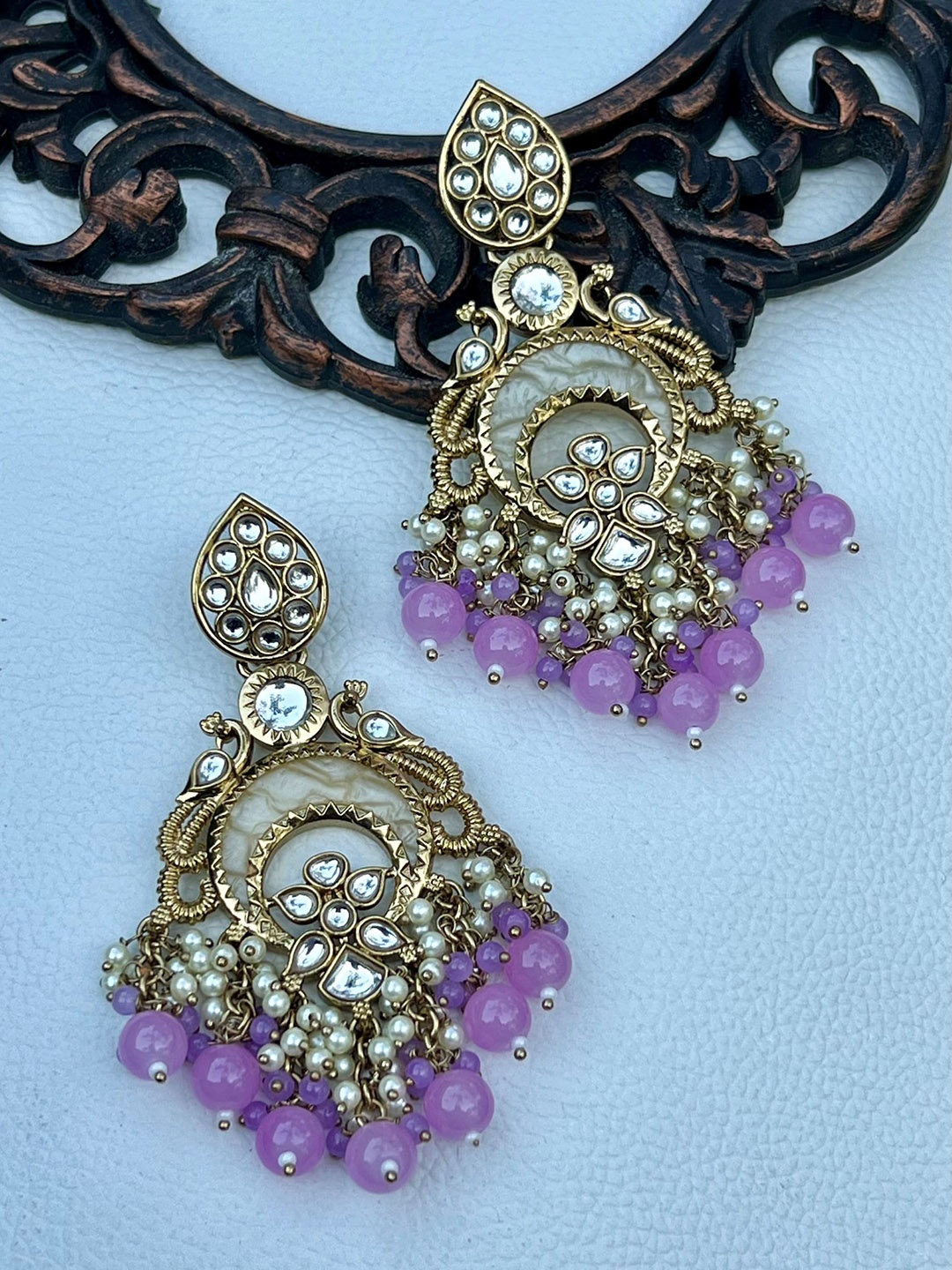 

Prettilicious Gold-Plated Contemporary Chandbalis
