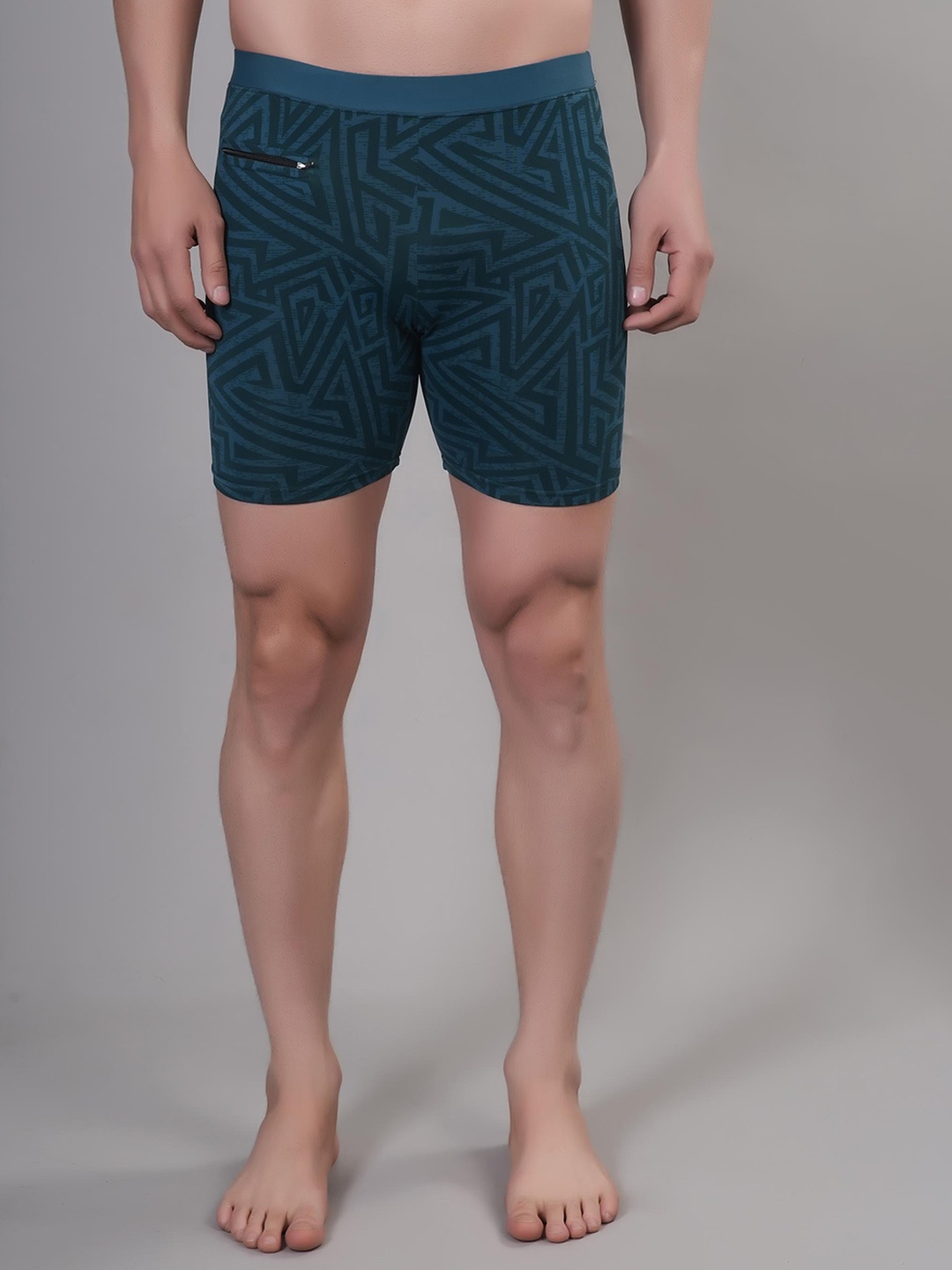 

Apraa & Parma Men Printed Swim Bottoms, Teal