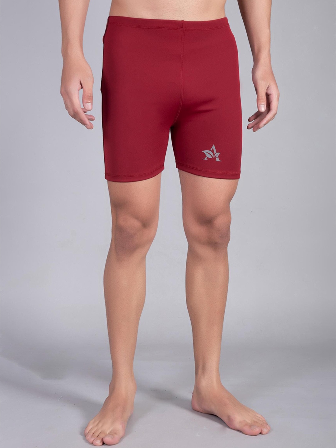 

Apraa & Parma Men Mid-Rise Swim Bottoms, Maroon