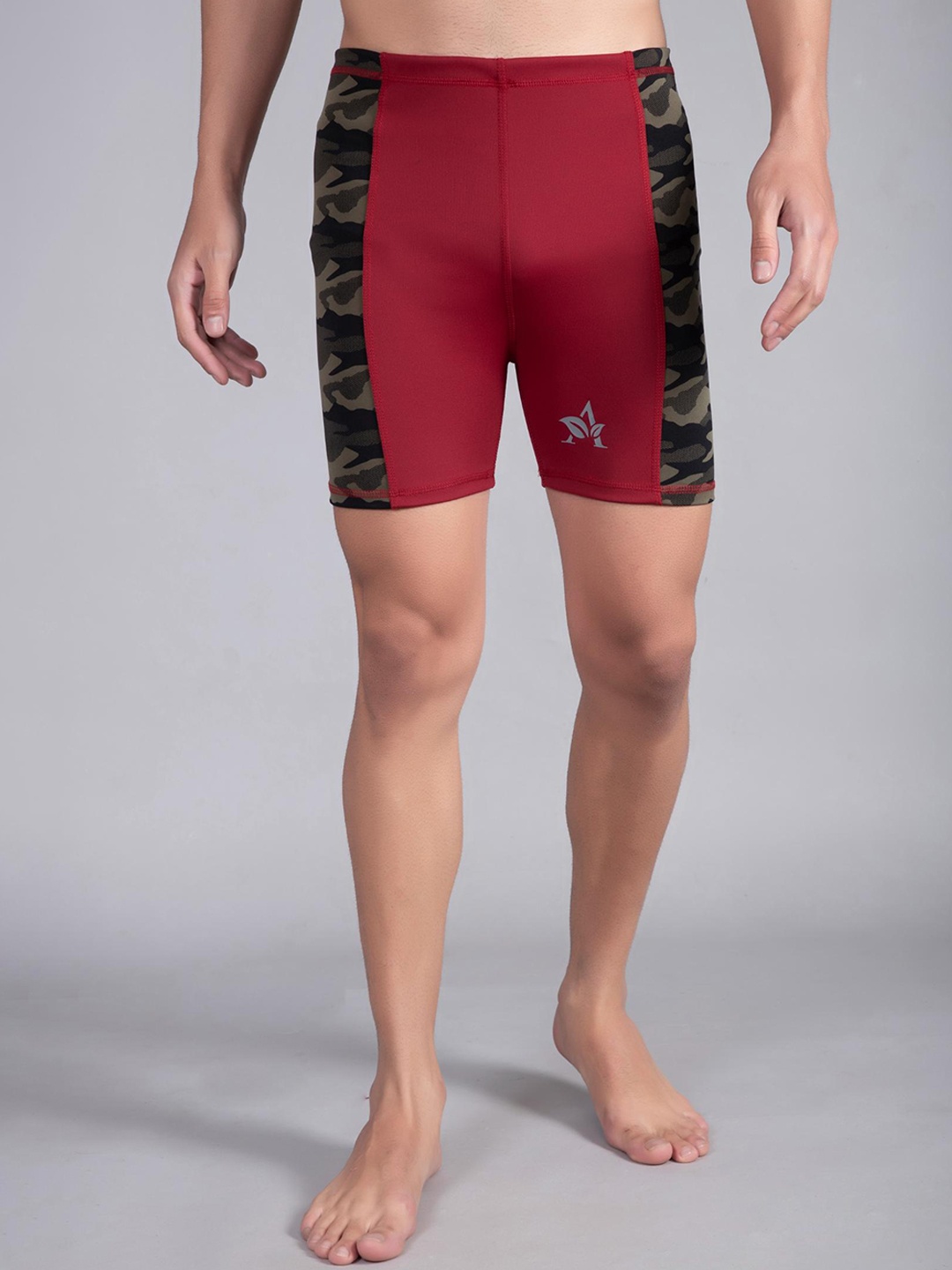 

Apraa & Parma Men Printed Swim Shorts, Maroon
