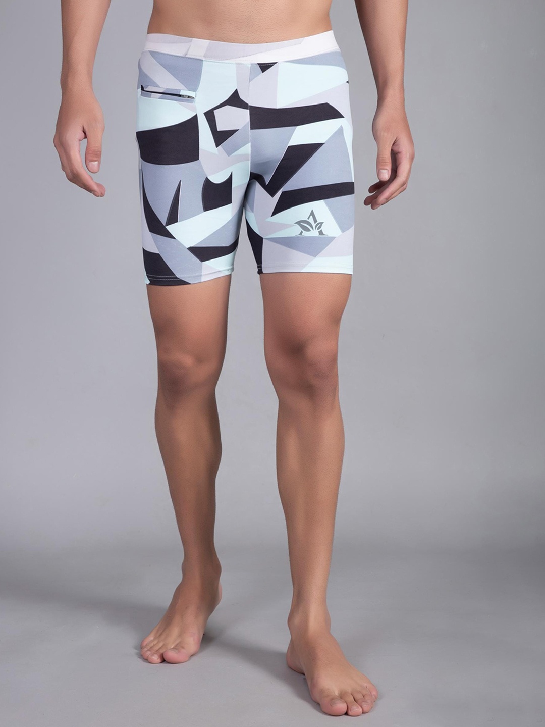 

Apraa & Parma Men Printed Swim Shorts, Black