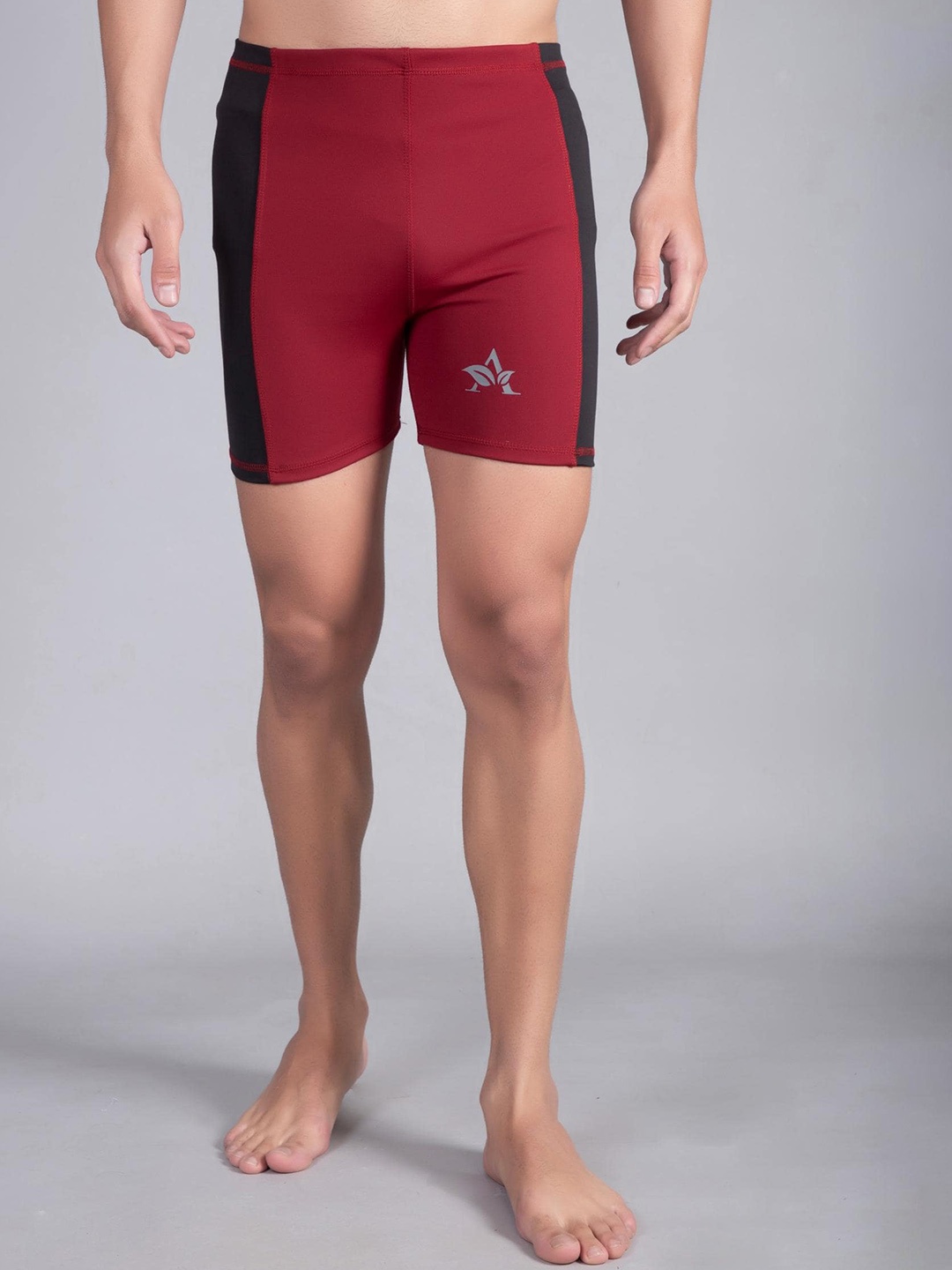 

Apraa & Parma Men Colorblocked Swim Shorts, Red