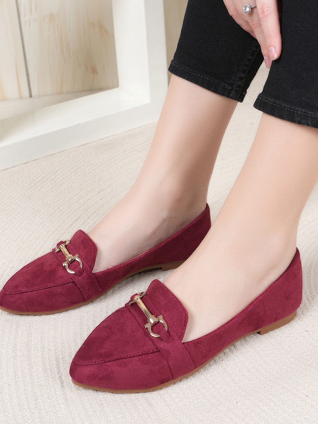 

DressBerry Women Loafers, Maroon