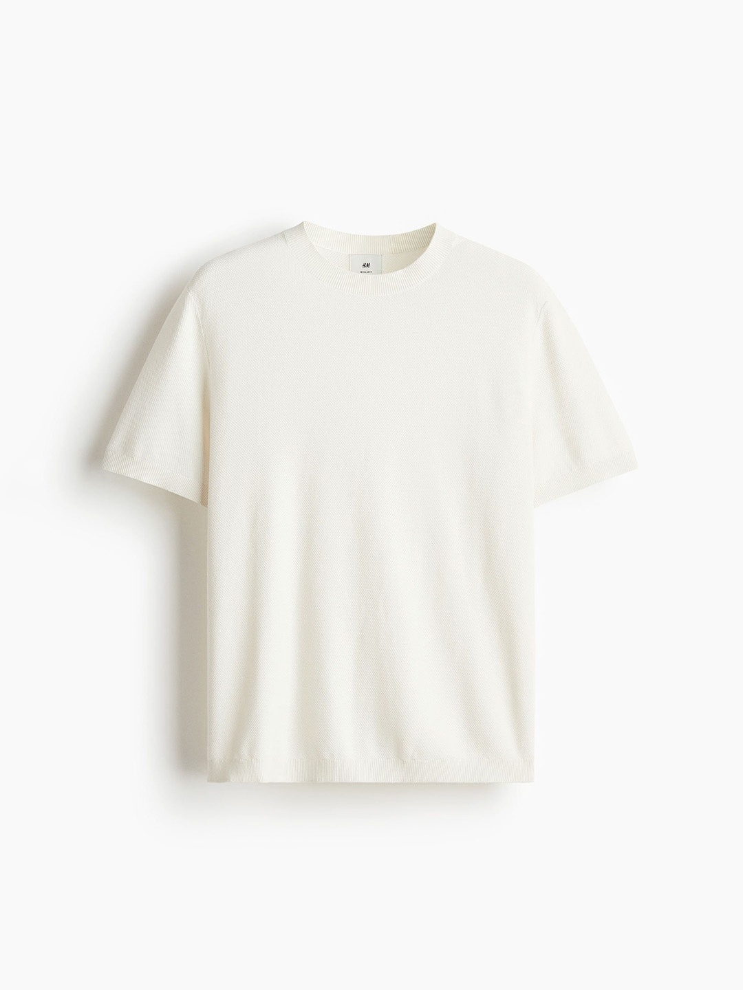 

H&M Regular Fit Pique T-shirt, Beige