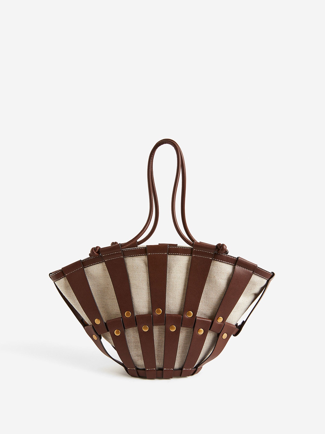 

H&M Canvas-Detail Shopper, Brown