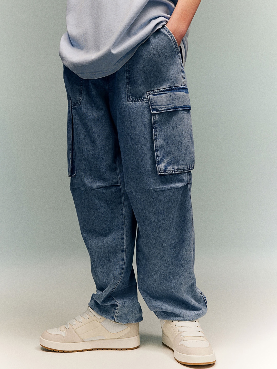 

H&M Boys Parachute Trousers, Blue