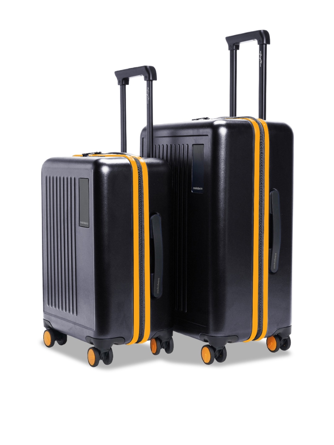 

MOKOBARA The Transit Luggage Set Of 2 Black Hard Case Trolley Bags