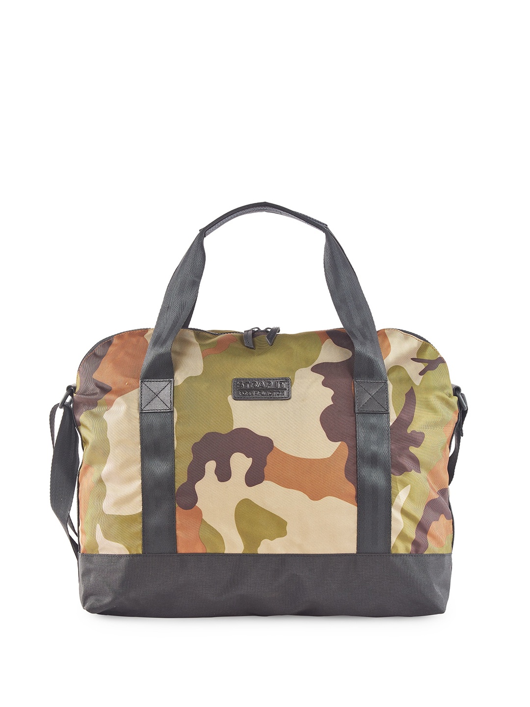 

STRAP IT Printed Medium Sports or Gym Duffel Bag, Green