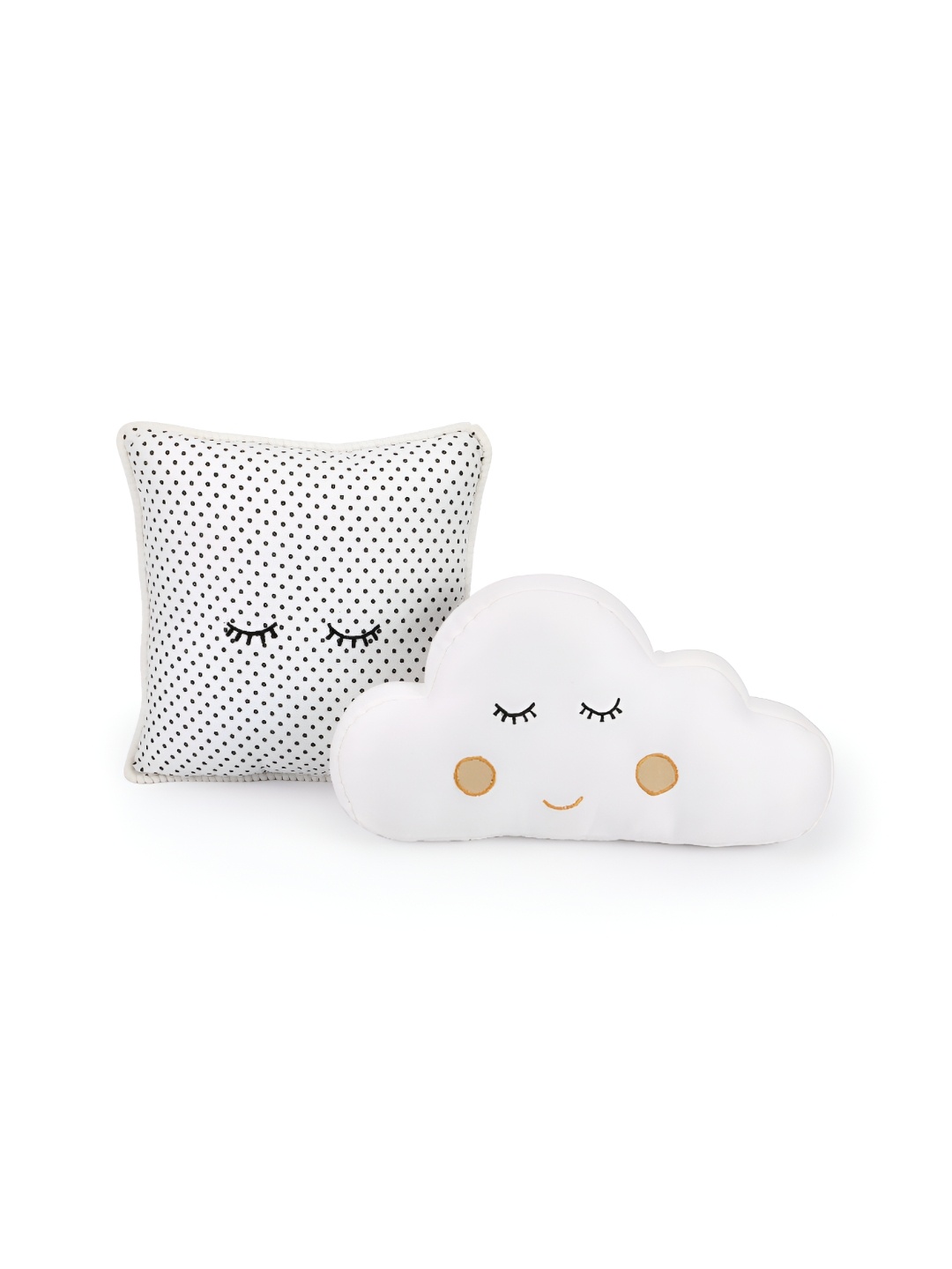 

OSCAR HOME White 2 Pieces Cotton Baby Pillows