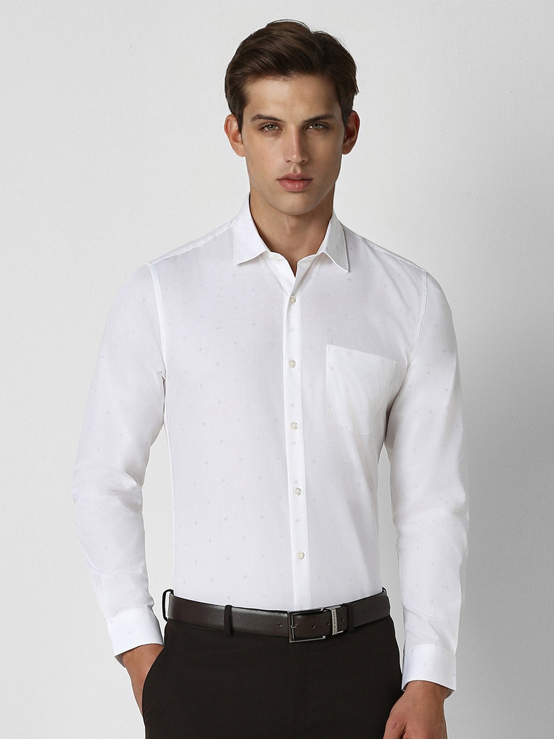 

Peter England Slim Fit Cotton Formal Shirt, White