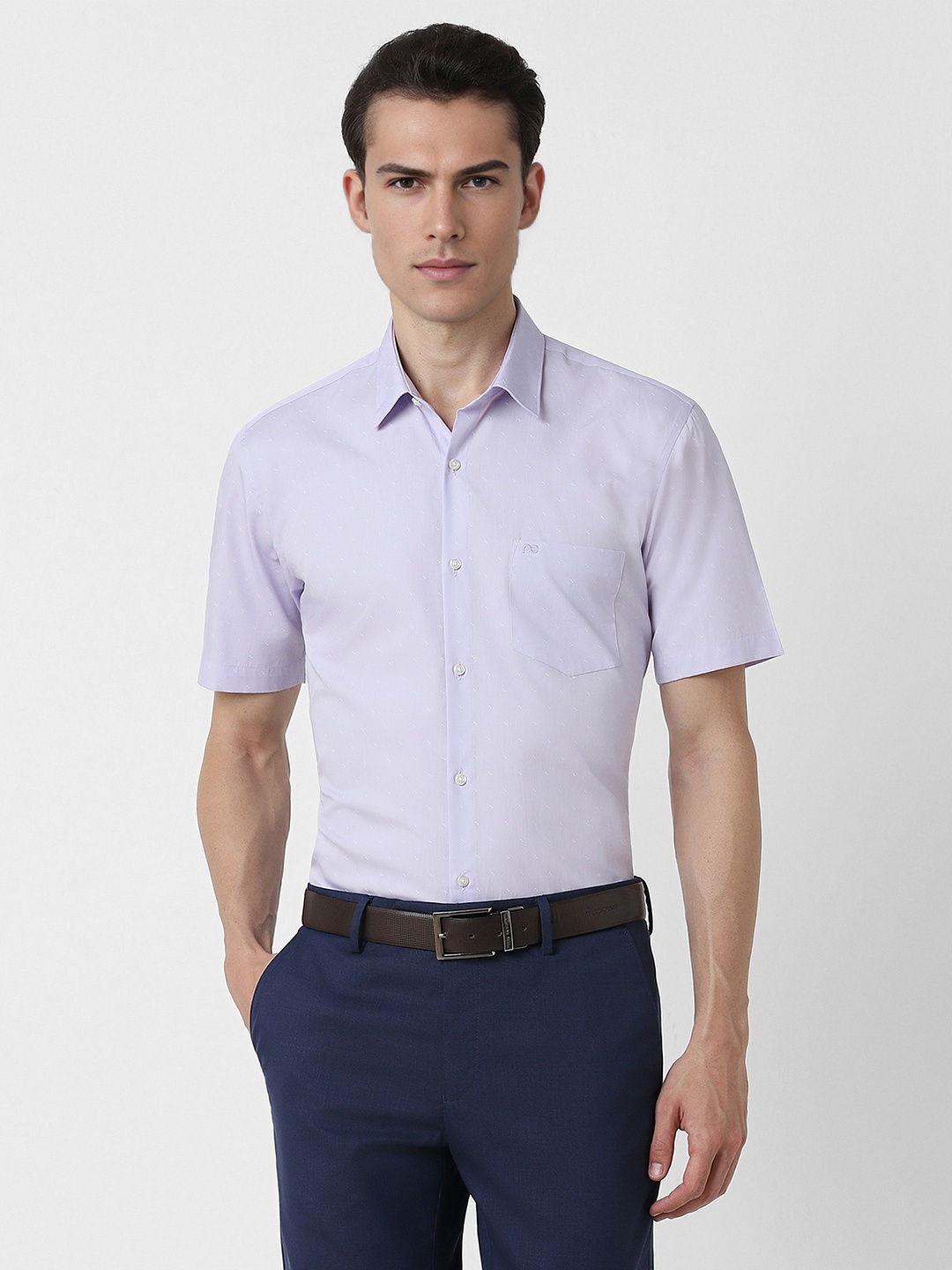 

Peter England Cotton Formal Shirt, Purple