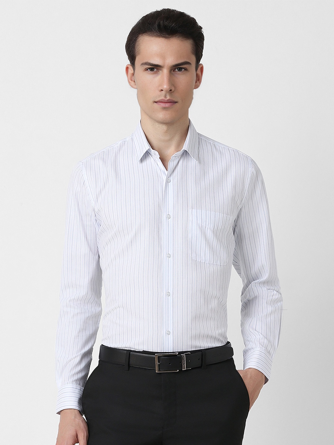 

Peter England Cotton Striped Formal Regular Fit Shirt, White
