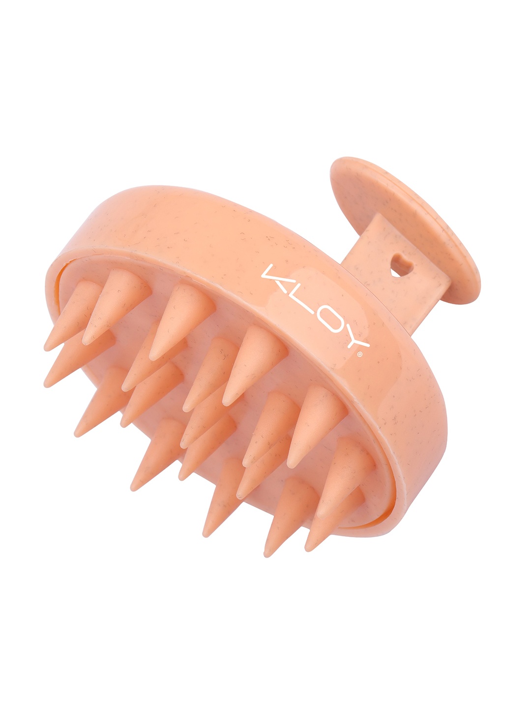 

KLOY Round Hair Scalp Massager Shampoo Brush with Super Soft Bristles - Texture Peach