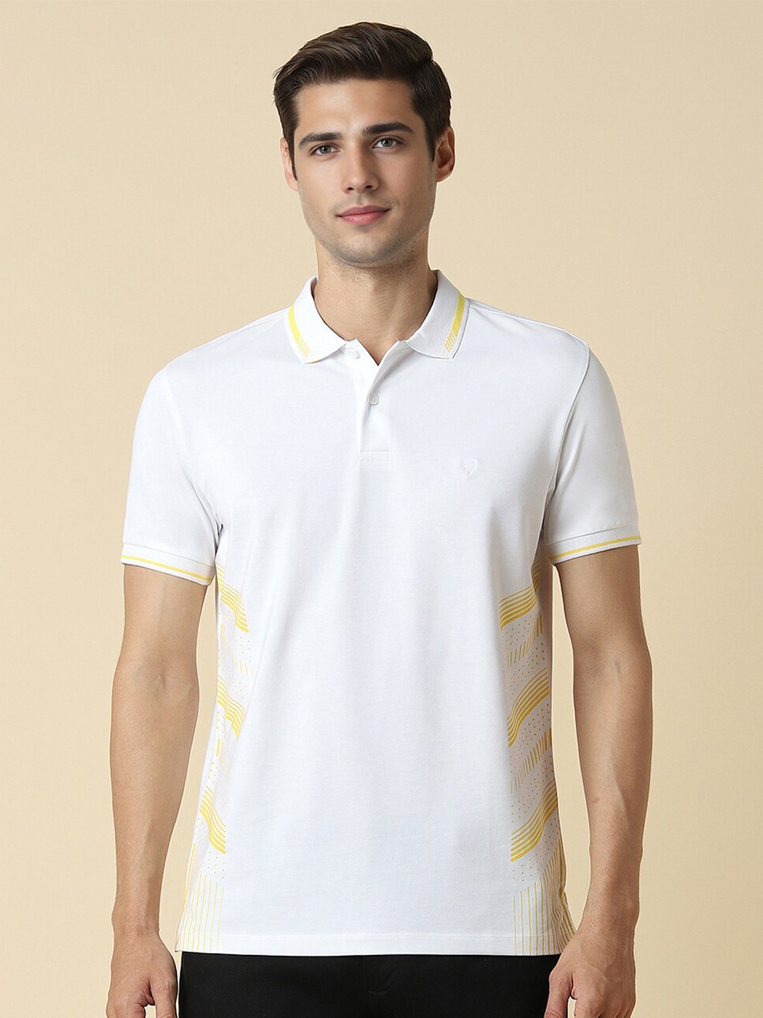 

Allen Solly Polo Collar Pure Cotton T-shirt, White
