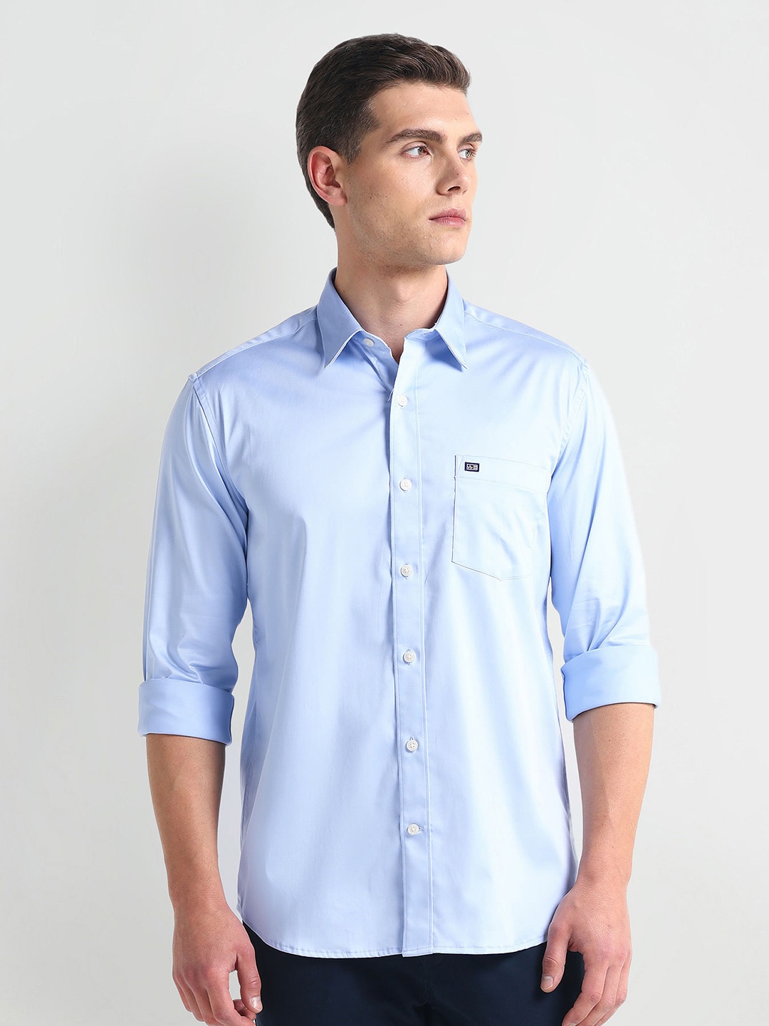 

Arrow Sport Slim Fit Long Sleeves Cotton Bamboo Casual Shirt, Blue
