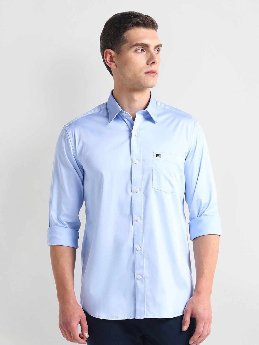 

Arrow Sport Manhattan Slim Fit Spread Collar Casual Shirt, Blue